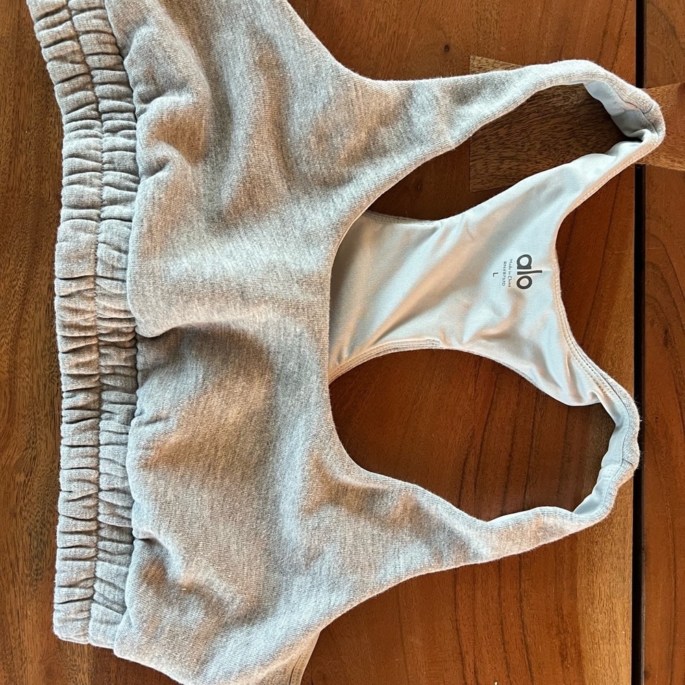 ALO Yoga Gray Sports Bra